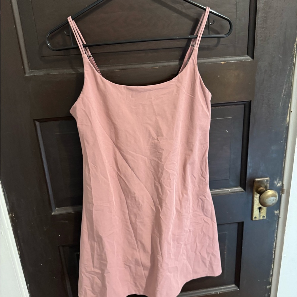 Mauve Pink Spaghetti Strap Athletic Dress